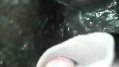 Extreme close up of real virgin wet creamy pussy