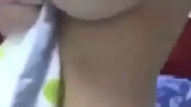 XXX model of Indian origin teases men gently massaging boobs