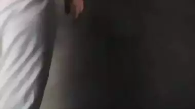 Cute village girl bathing