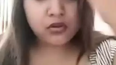 Chubby tanker maal huge boobs showing on video call