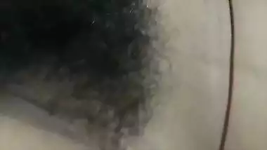 Shy GF hairy pussy capture by boyfriend before sex