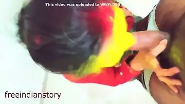 Indian Colorful Holi With Bhabhi With Desi Bhabhi