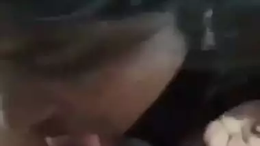 Milf licks honey from a dick in Tamil aunty sex MMS