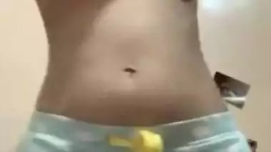 Sexy Indian Punjabi girl stripping nude on selfie cam