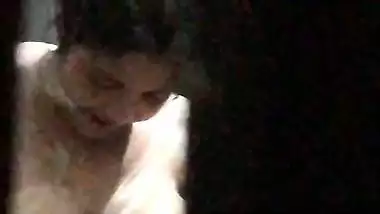 Son peeping mom bath and recording for masturbation