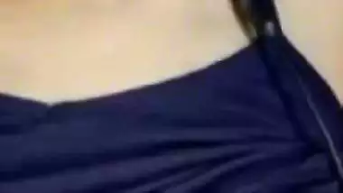 Cat eyes girls boobs show to lover on video call