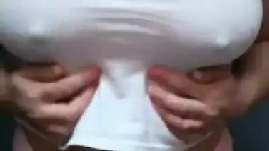 Big Tit Teen in Cute Panties Showing Her Boobs for the First Time