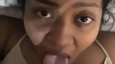 Huge facial cum upon mouth watery blowjob by wife