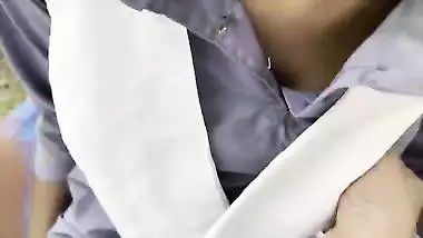 The Indian school girl of Indian village took her in the forest and her fuck